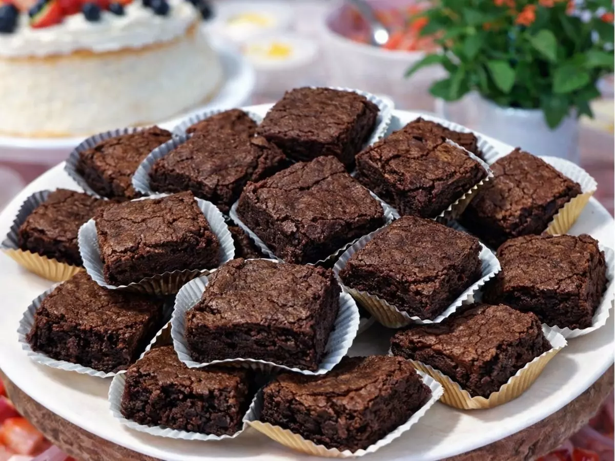 Brownies individuais separados para casamento e festas