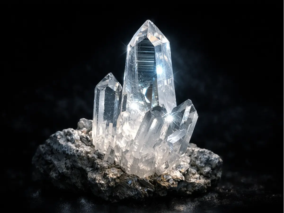 Cristal transparente representando as bodas de 15 anos de casados