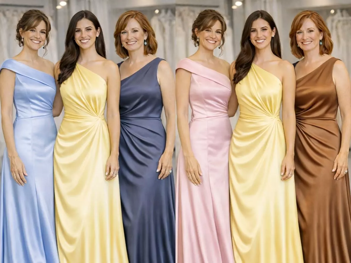 Vestido amarelo manteiga em look harmonizado para cerimônia