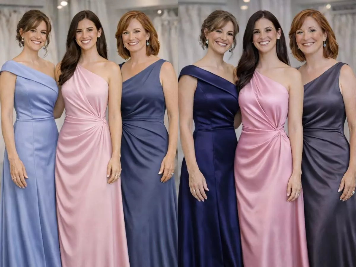 Vestido rosa claro em look harmonizado para cerimônia