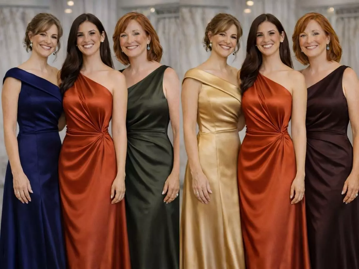 Vestido terracota em combinação elegante para casamento